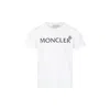 Moncler Enfant Logo Patch Crewneck T-shirt In Bianco
