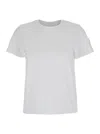 Moncler White T-shirt With Logo Embroidered On The Sleeve In Cotton Woman In White