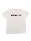 MONCLER WHITE T-SHIRT WITH PRINT