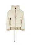 Moncler White Teddy Jacket In 034