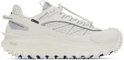 Moncler Trailgrip Gtx Leather-trimmed Ripstop And Rubber Sneakers In White
