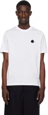 Moncler White Vertical Back Logo Cotton T-shirt In 1