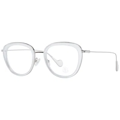 Moncler White Women Optical Frames In Metallic