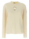 Shop Moncler White Wool And Cashmere Sweater