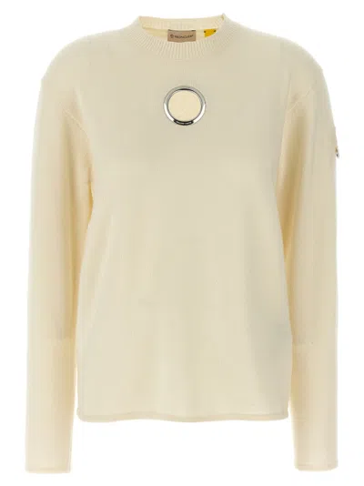Moncler White Wool And Cashmere Sweater