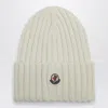 Moncler White Wool Bonnet