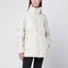 Moncler White Zip-up Down Jacket In White