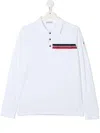 Moncler Whitels Long-sleeve Polo Shirt In White