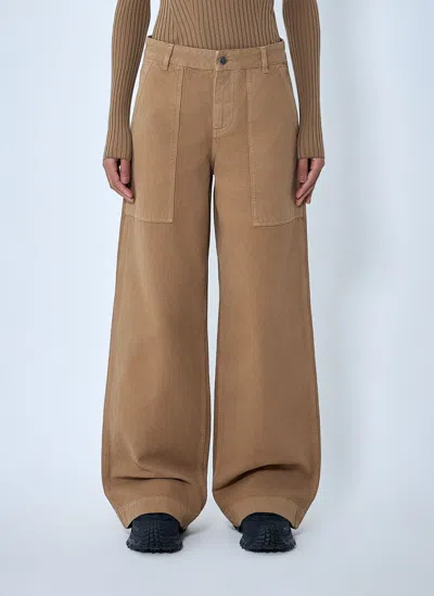 Moncler Wide-leg Cargo Pants In Brown