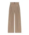 Moncler Wide Trousers In Nude