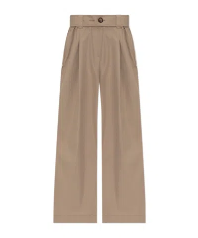 Moncler Hose Mit Weitem Bein In Beige