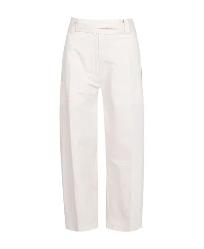 Moncler Wide-leg Casual Pants In White
