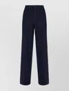 Moncler Wide Leg Denim Jeans With Belt Loops And Side Pockets