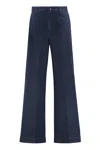 Moncler Trousers Wide-leg Denim Front Back Pockets