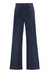 Moncler Trousers Wide-leg Denim Front Back Pockets