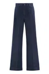 Moncler Trousers Wide-leg Denim Front Back Pockets