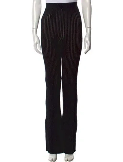 Pre-owned Moncler Wide Leg Pants In Black