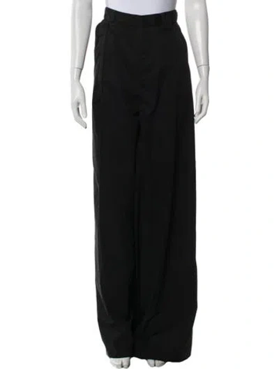 Pre-owned Moncler Wide Leg Pants In Black
