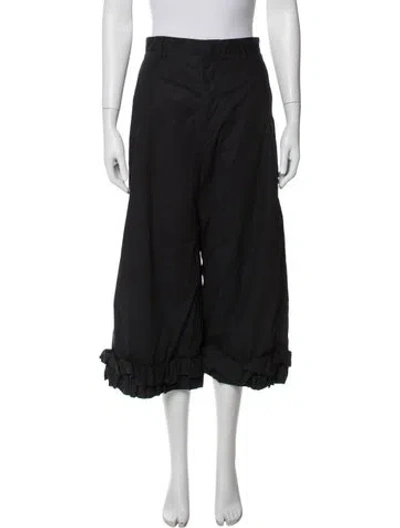 Pre-owned Moncler Wide Leg Pants In Black