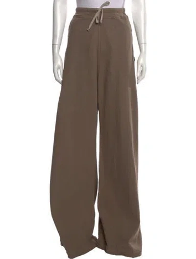 Pre-owned Moncler Wide Leg Pants In Brown