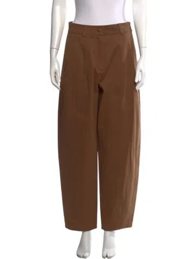 Pre-owned Moncler Wide Leg Pants In Brown