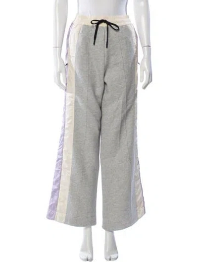 Pre-owned Moncler Wide Leg Pants In Gray