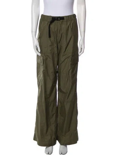 Pre-owned Moncler Wide Leg Pants In Green