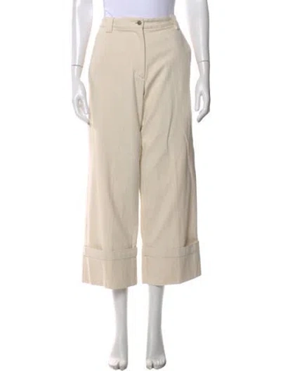 Pre-owned Moncler Wide Leg Pants In Neutral