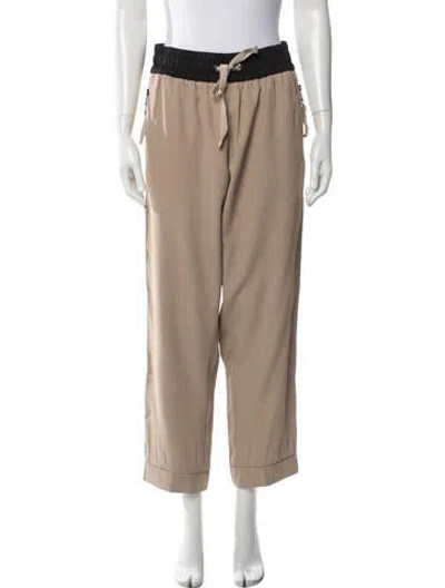 Pre-owned Moncler Wide Leg Pants In Neutrals