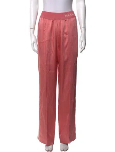 Pre-owned Moncler Wide Leg Pants In Pink