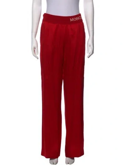 Pre-owned Moncler Wide Leg Pants In Red