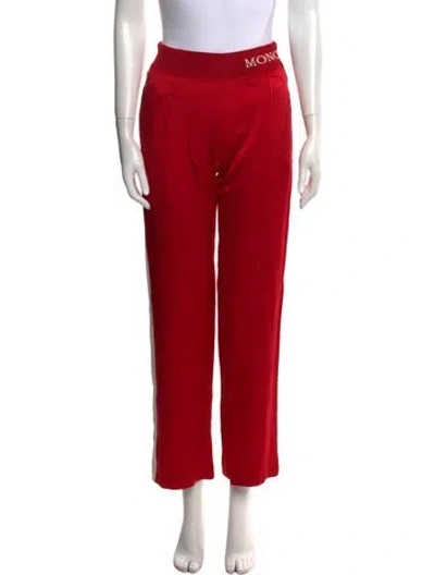 Pre-owned Moncler Wide Leg Pants In Red