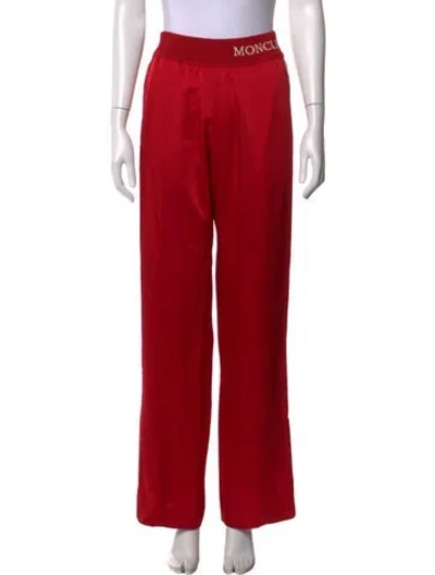 Pre-owned Moncler Wide Leg Pants In Red