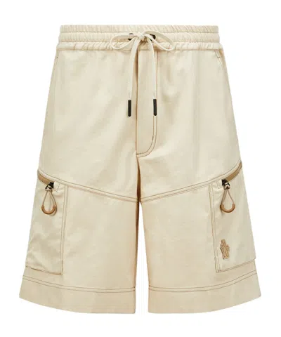 MONCLER COTTON DRILL CARGO SHORTS