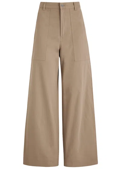 MONCLER MONCLER WIDE-LEG STRETCH-COTTON TROUSERS