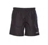 Moncler Embroidered Logo Swim Shorts In Black