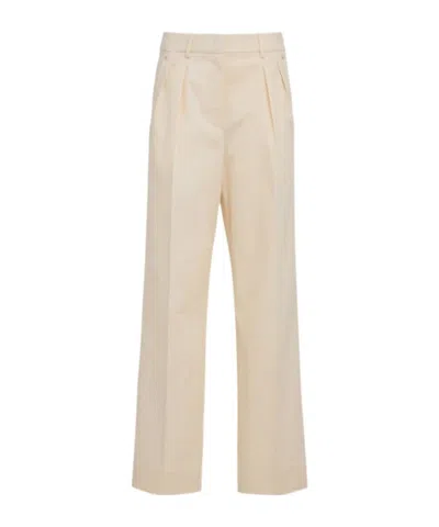 Moncler Wide Leg Tailored Pants In Pink