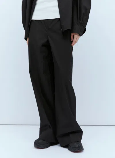 Moncler Wide Leg Track Pants In Black