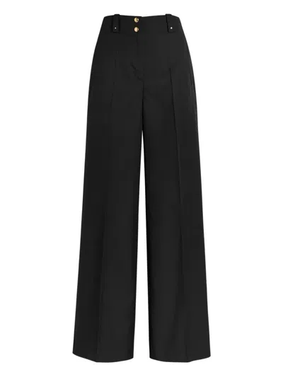Moncler Wide-leg Trousers In Black