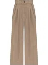Moncler Wide Trousers In Neutrals