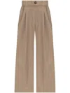 Moncler Wide Trousers In Neutrals