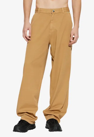 Moncler Wide-leg Cargo Pants In Brown