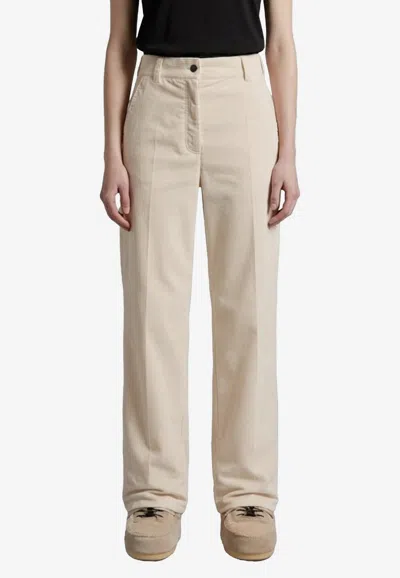 Moncler Wide-leg Corduroy Pants In Gray