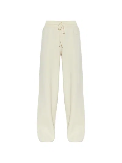Moncler Wide-leg Track Pants In Neutral