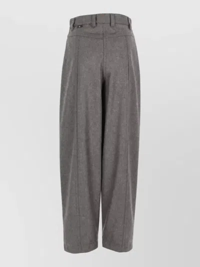 Moncler Wide-leg Trousers In Gray