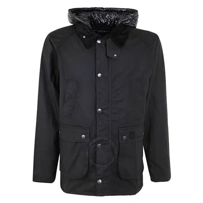 Moncler Wight Detachable Hood Short Down Jacket In Black