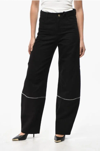 MONCLER WILLOW SMITH HIGH-WAISTED COTTON MODULAR PANTS