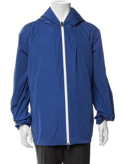 Pre-owned Moncler Windbreaker In Blue