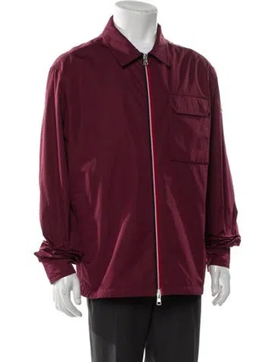 Pre-owned Moncler Windbreaker In Burgundy