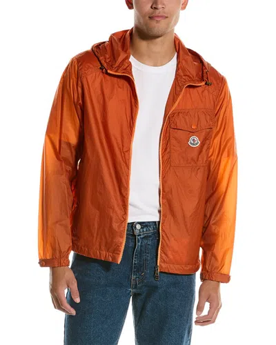 Moncler Windbreaker Jacket In Orange